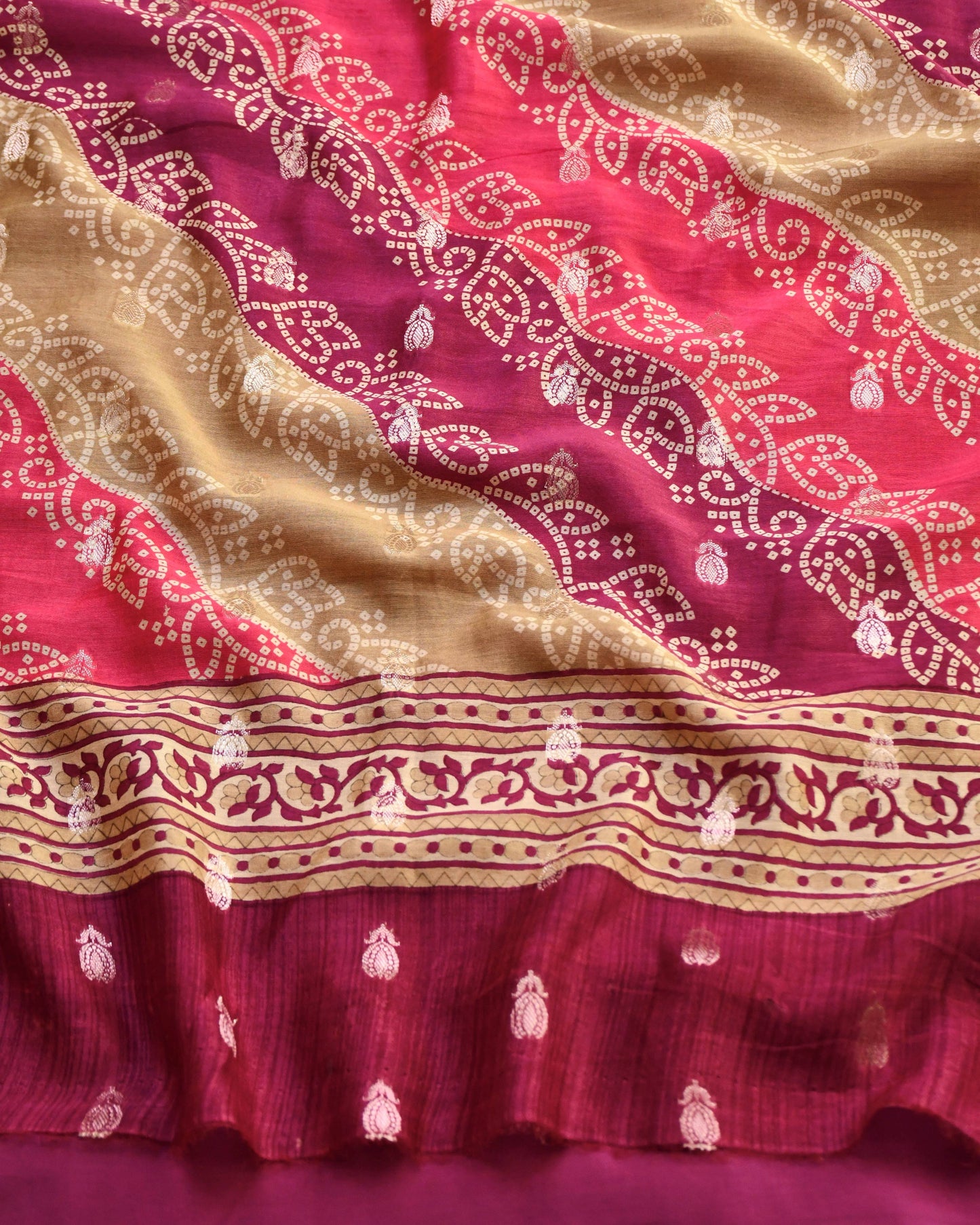 Pure Maheshwari Silk Zari Work Unstitched Suit