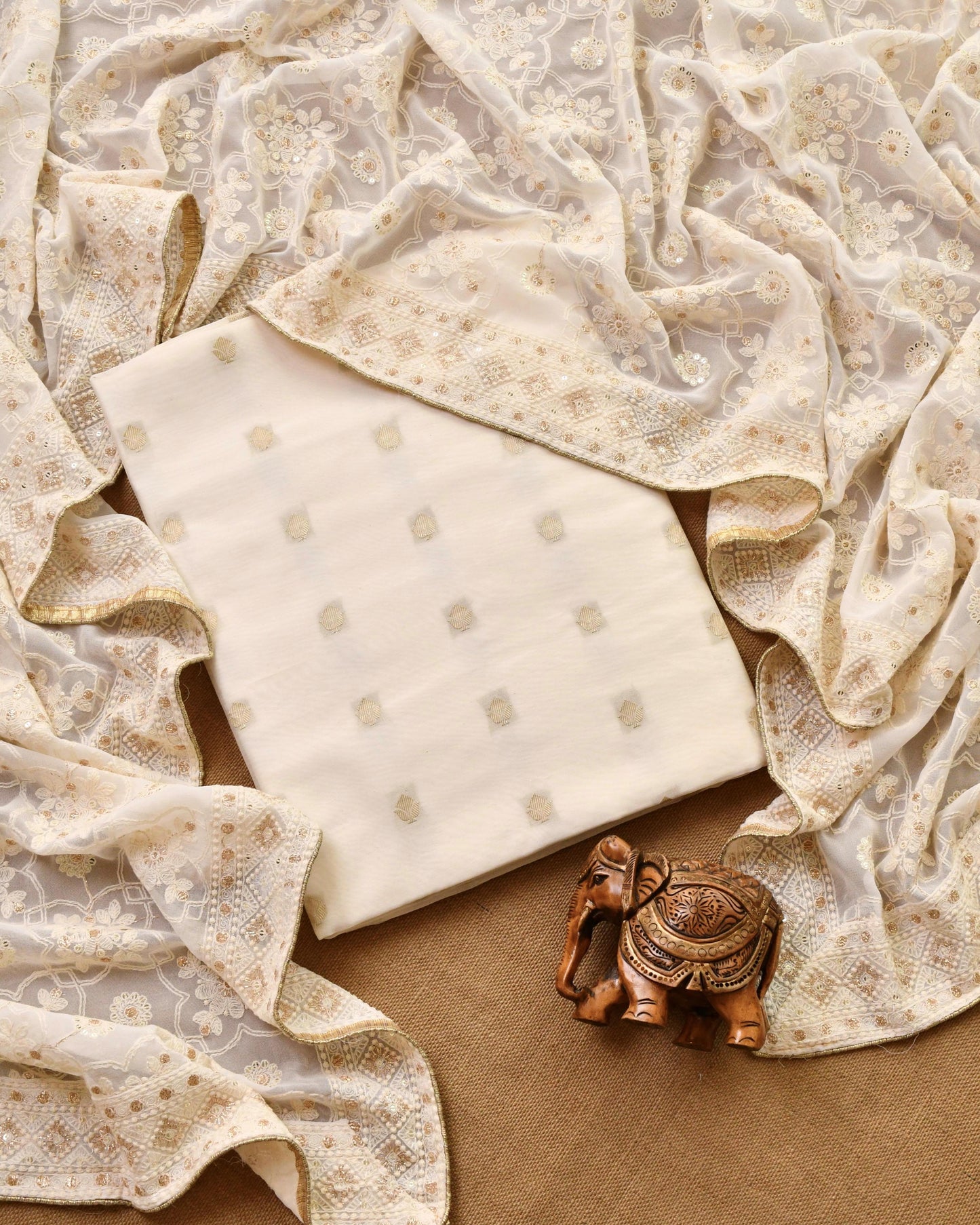 Pure Banarasi Silk Unstitched Suit