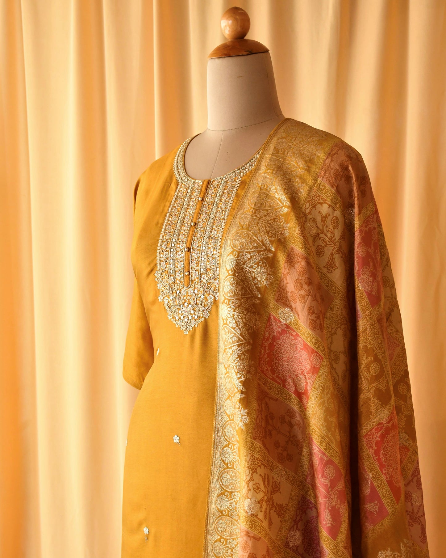 Pure Chanderi Silk Unstitched suit