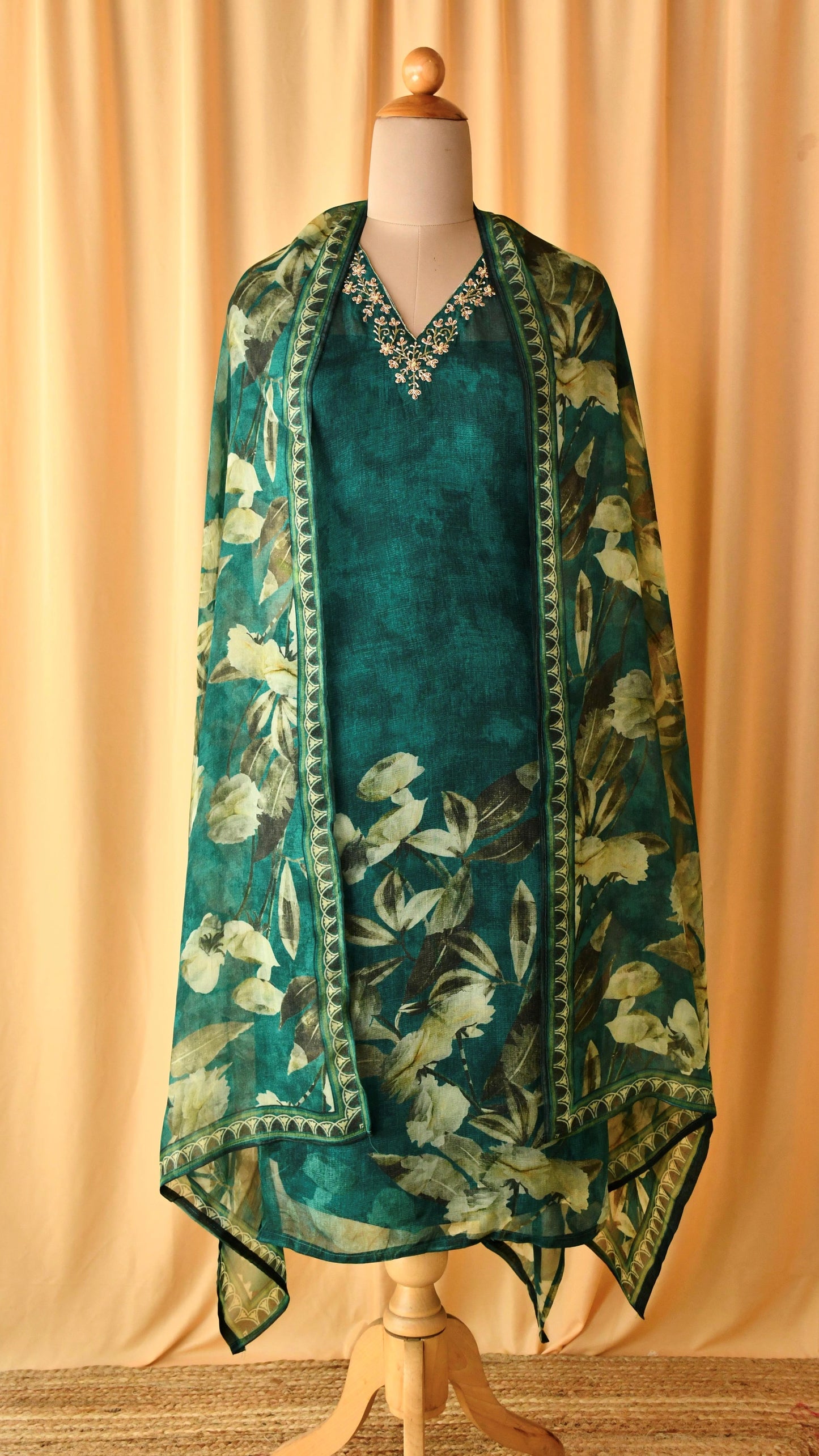 Pure Organza Unstitched Suit