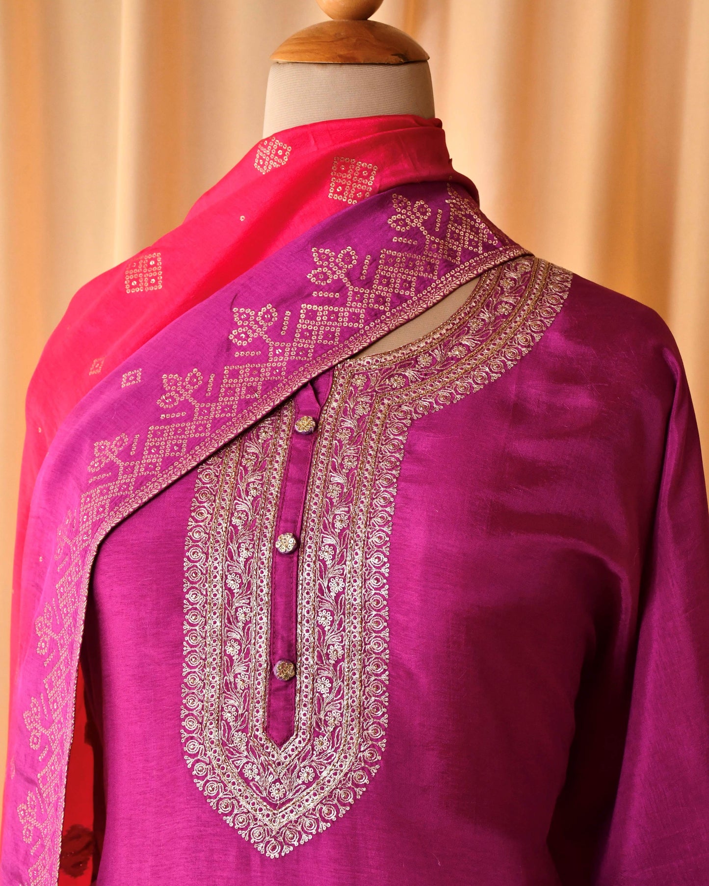 Pure Chanderi Silk Unstitched suit