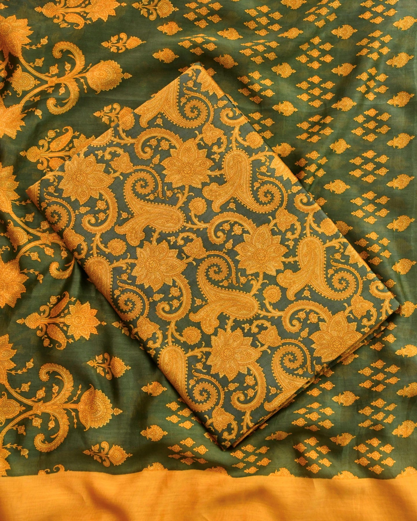 Pure Maheshwari silk Unstitched Suit