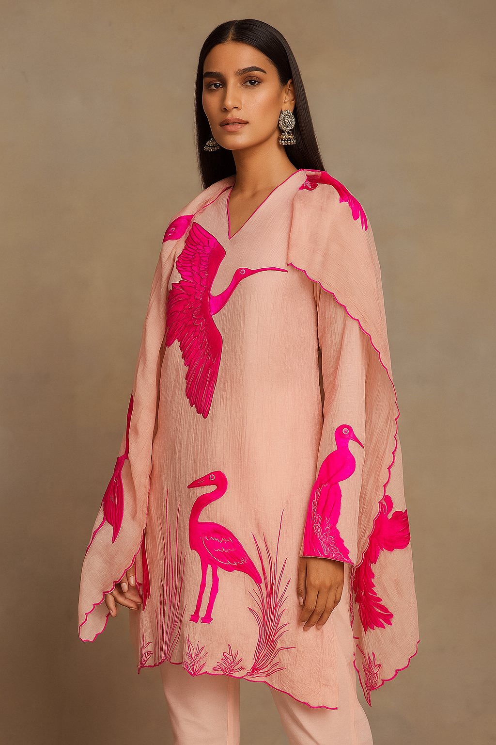 Pure Mul Chanderi Embroidered Unstitched Suit