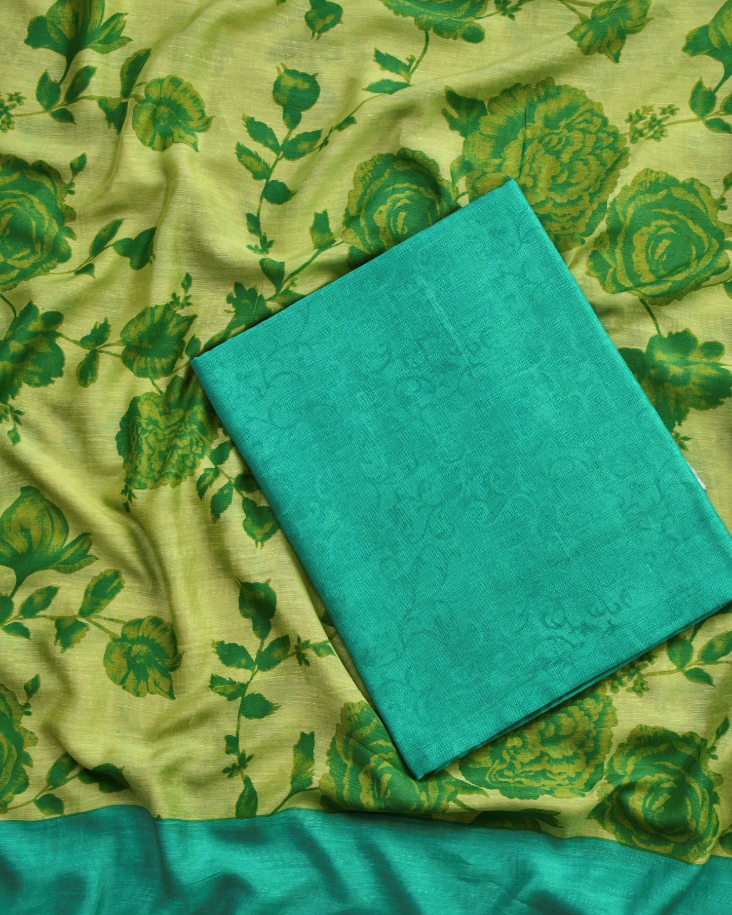 Pure Linen Unstitched Suit Set