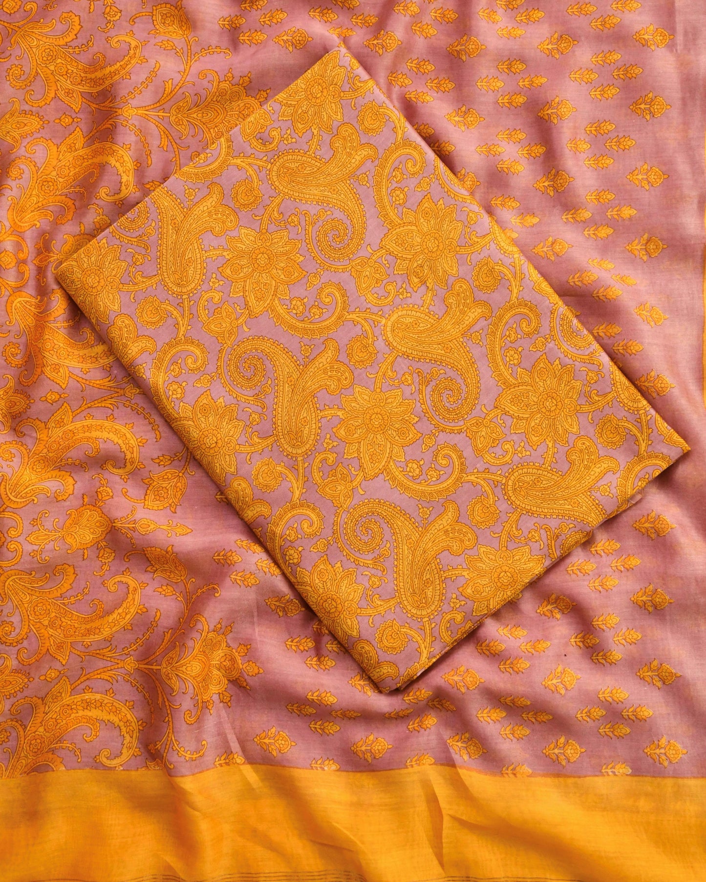 Pure Maheshwari silk Unstitched Suit