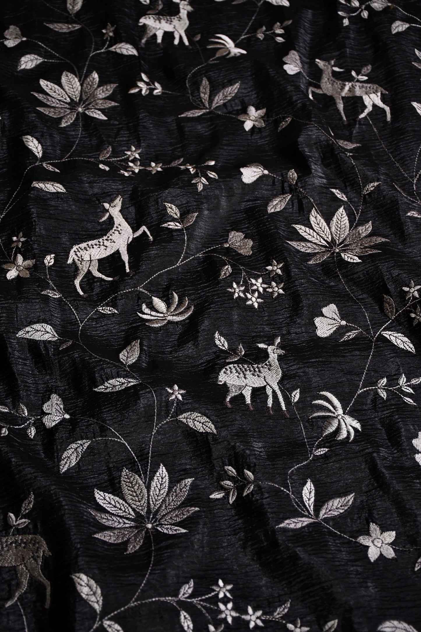 Pure Crushed Tissue Silk Unstitched Suit