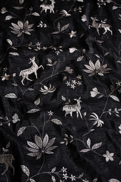 Pure Crushed Tissue Silk Unstitched Suit