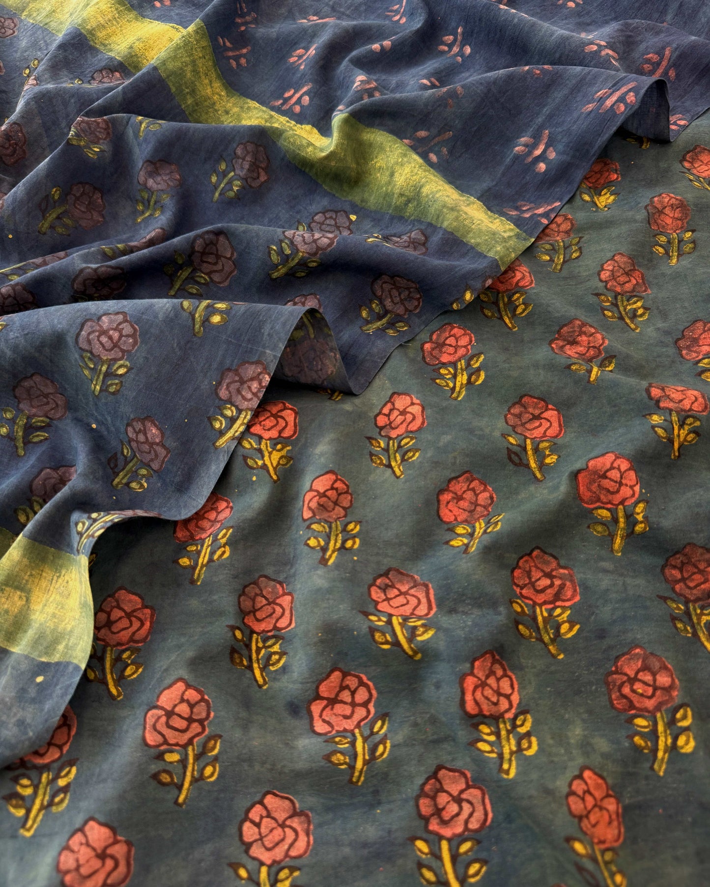 Natural Pomegranate Dye Premium Cotton Unstitched Suit Set