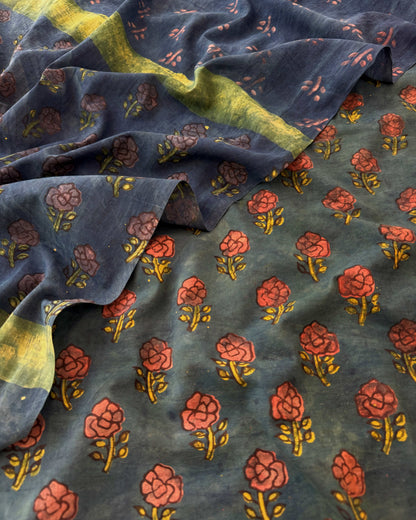 Natural Pomegranate Dye Premium Cotton Unstitched Suit Set