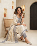 Embroidered Crushed Tissue Silk Unstitched Suit Set with Dupatta