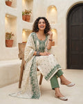 Embroidered Crushed Tissue Silk Unstitched Suit Set with Dupatta