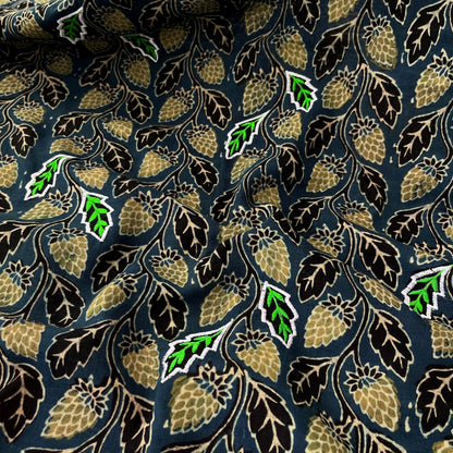 Ajrakh Hand Dyed Block Printed Embroidered Dupatta
