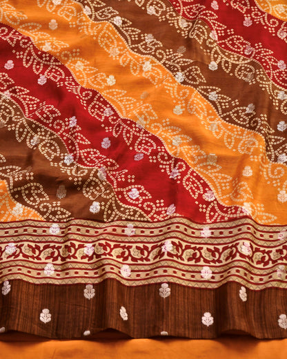 Pure Maheshwari Silk Zari Work Unstitched Suit