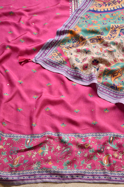 Pure Modal Silk unstitched Suit