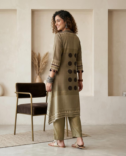 Printed Muslin Ready to Wear 2 Piece Suit Set