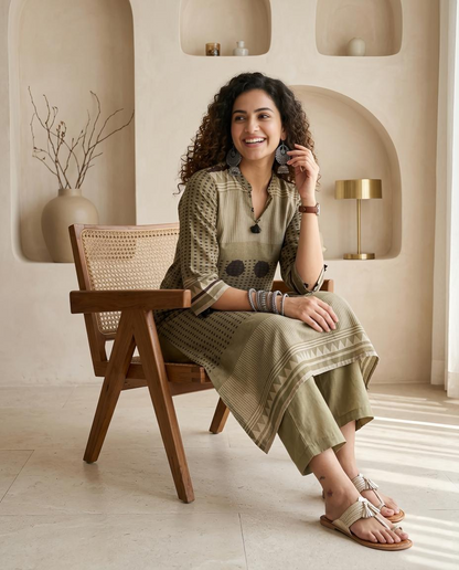 Printed Muslin Ready to Wear 2 Piece Suit Set