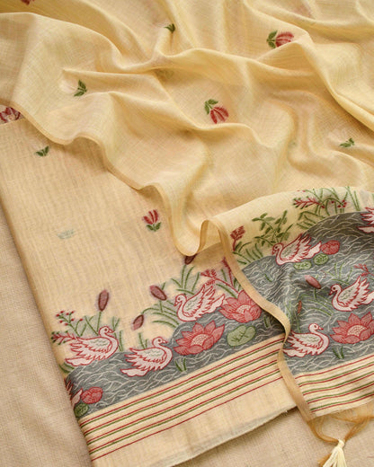 Exquisite Jamdani Handwoven Unstitched Suit Sets | Pastel Collection