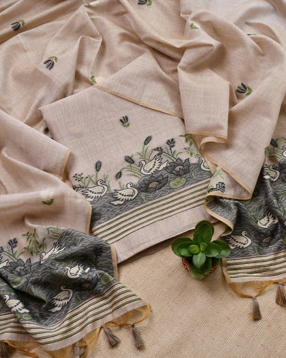 Exquisite Jamdani Handwoven Unstitched Suit Sets | Pastel Collection