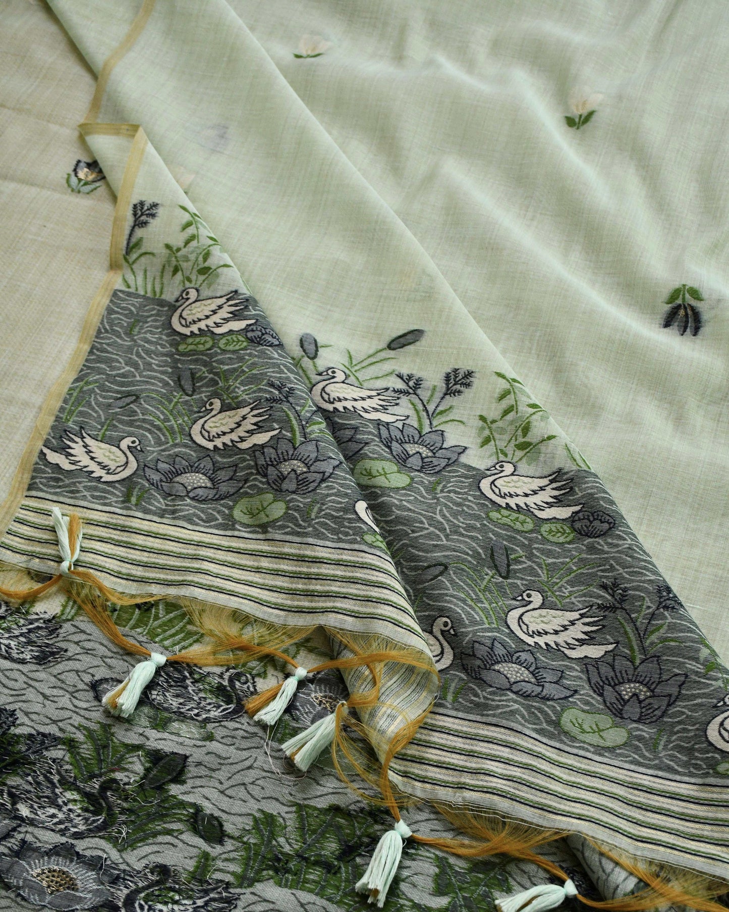 Exquisite Jamdani Handwoven Unstitched Suit Sets | Pastel Collection