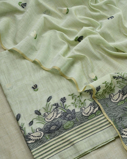 Exquisite Jamdani Handwoven Unstitched Suit Sets | Pastel Collection