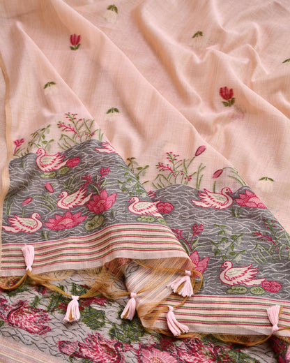 Exquisite Jamdani Handwoven Unstitched Suit Sets | Pastel Collection