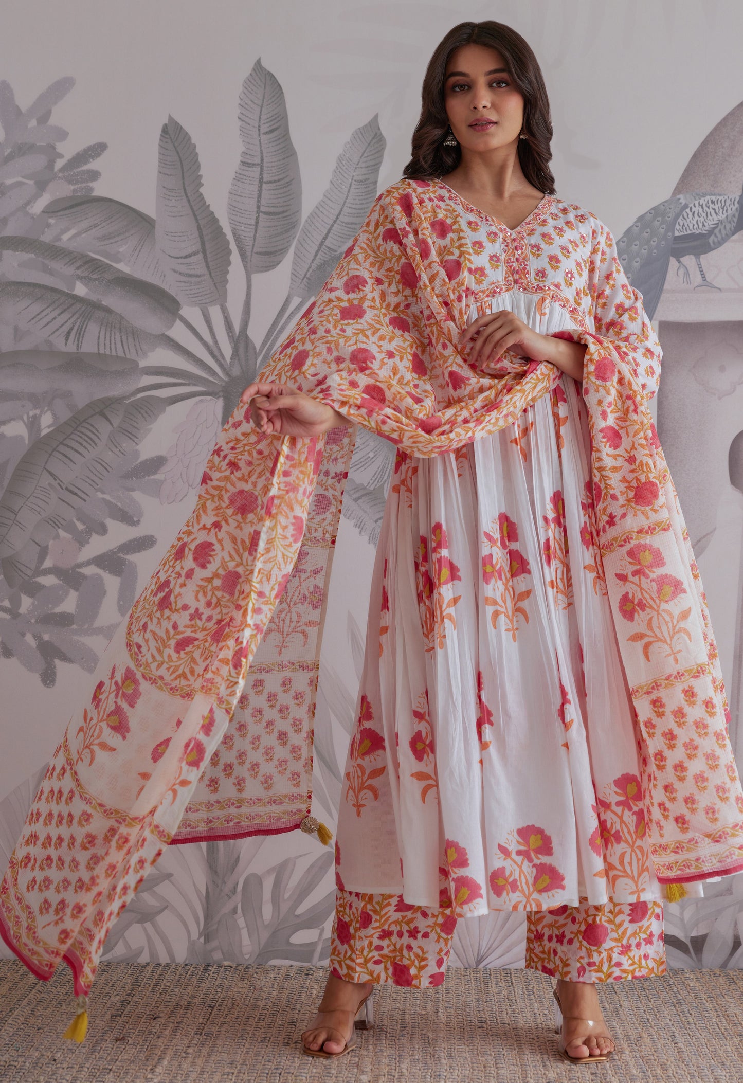 Kurta With Pants Suit Set With Dupatta - Set Of 3
