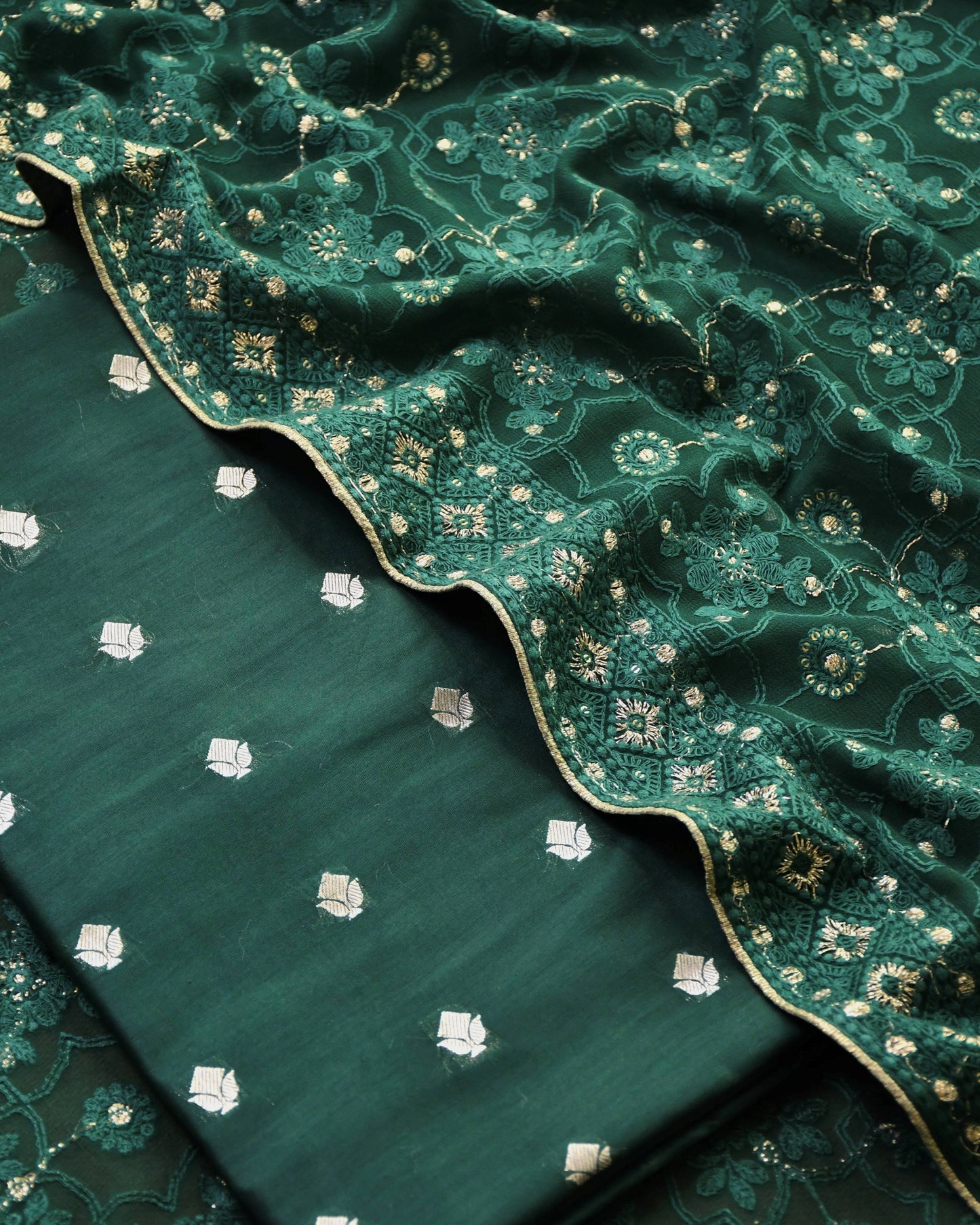 Pure  Banarasi Silk Unstitched Suit