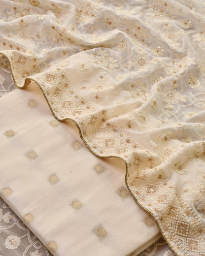 Pure  Banarasi Silk Unstitched Suit