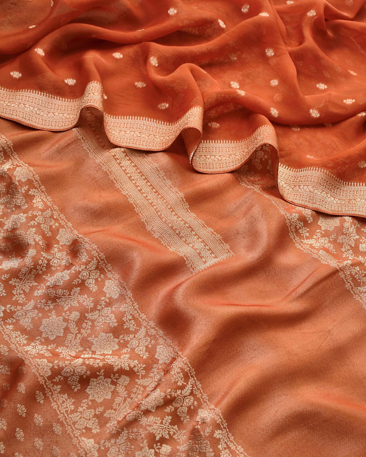 Handloom  Tanchoi silk Unstitched Suit Material with Fine Zari Weaving