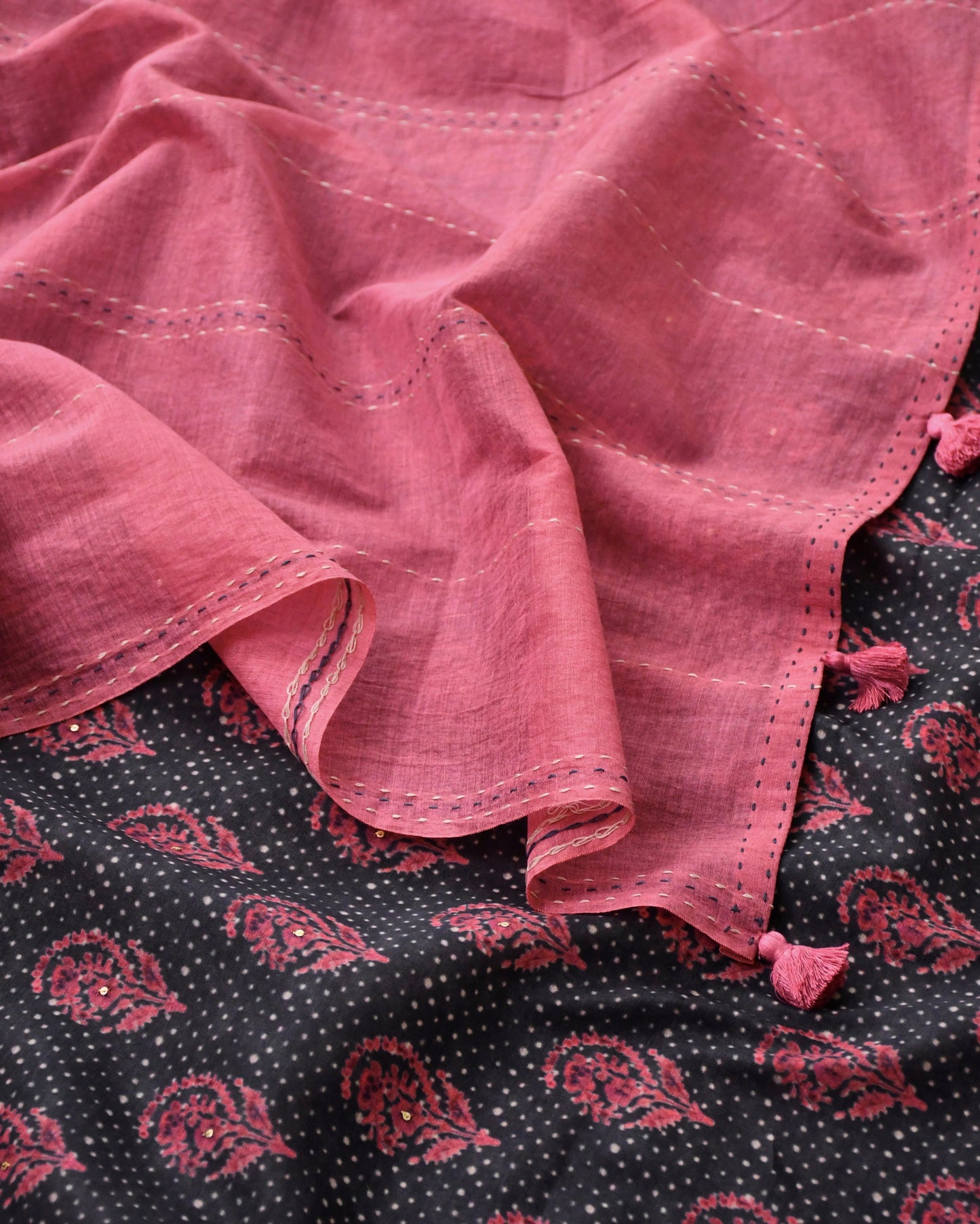 Pure Chanderi SIlk Unstitched Suit Set