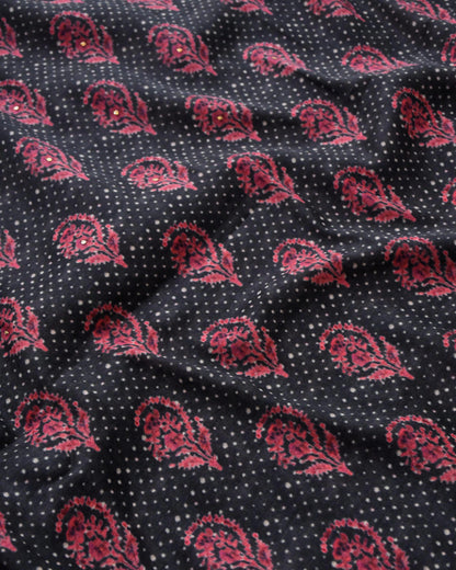 Pure Chanderi SIlk Unstitched Suit Set