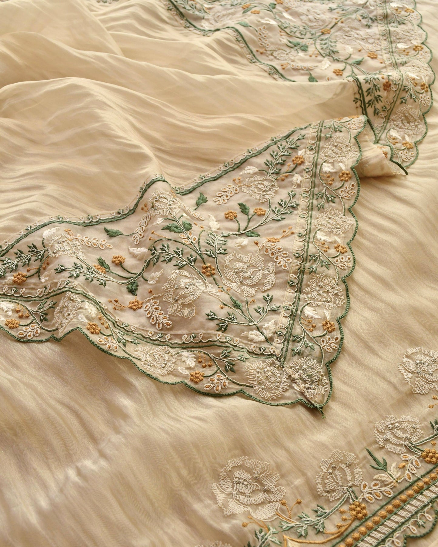 Premium Crushed Tissue Silk Unstitched Suit