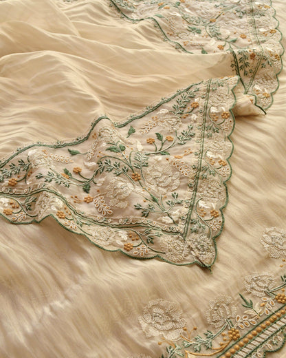 Premium Crushed Tissue Silk Unstitched Suit