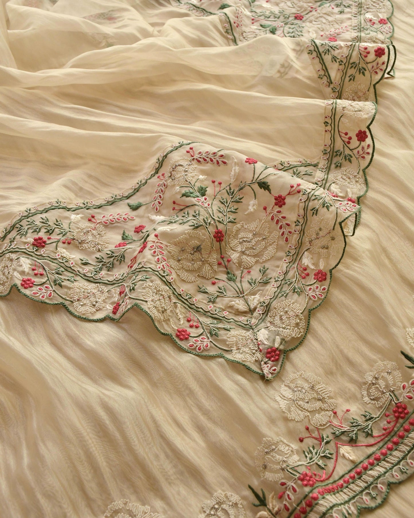 Premium Crushed Tissue Silk Unstitched Suit