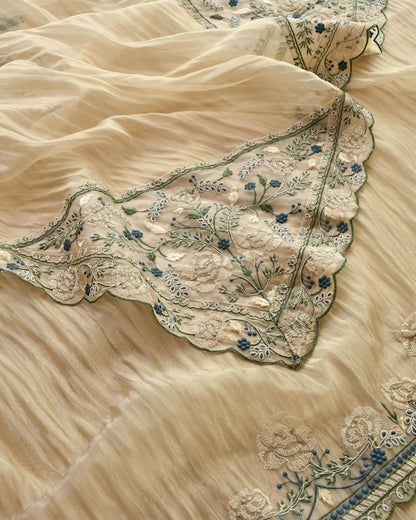 Premium Crushed Tissue Silk Unstitched Suit