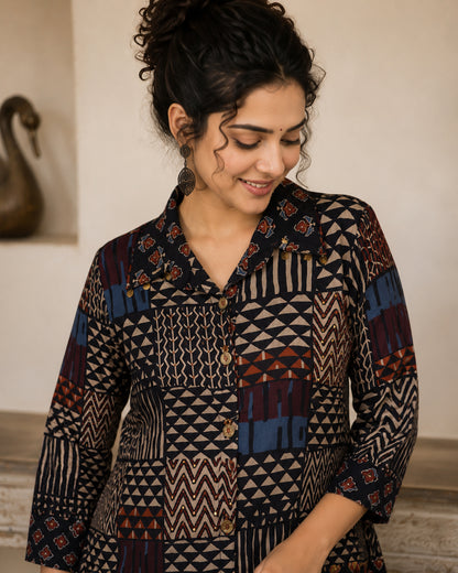 Modal Silk Top and Wide Leg Trouser Co-ord Set