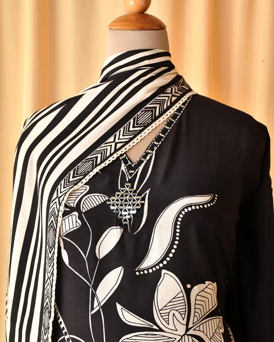 Pure Muslin Unstitched suit