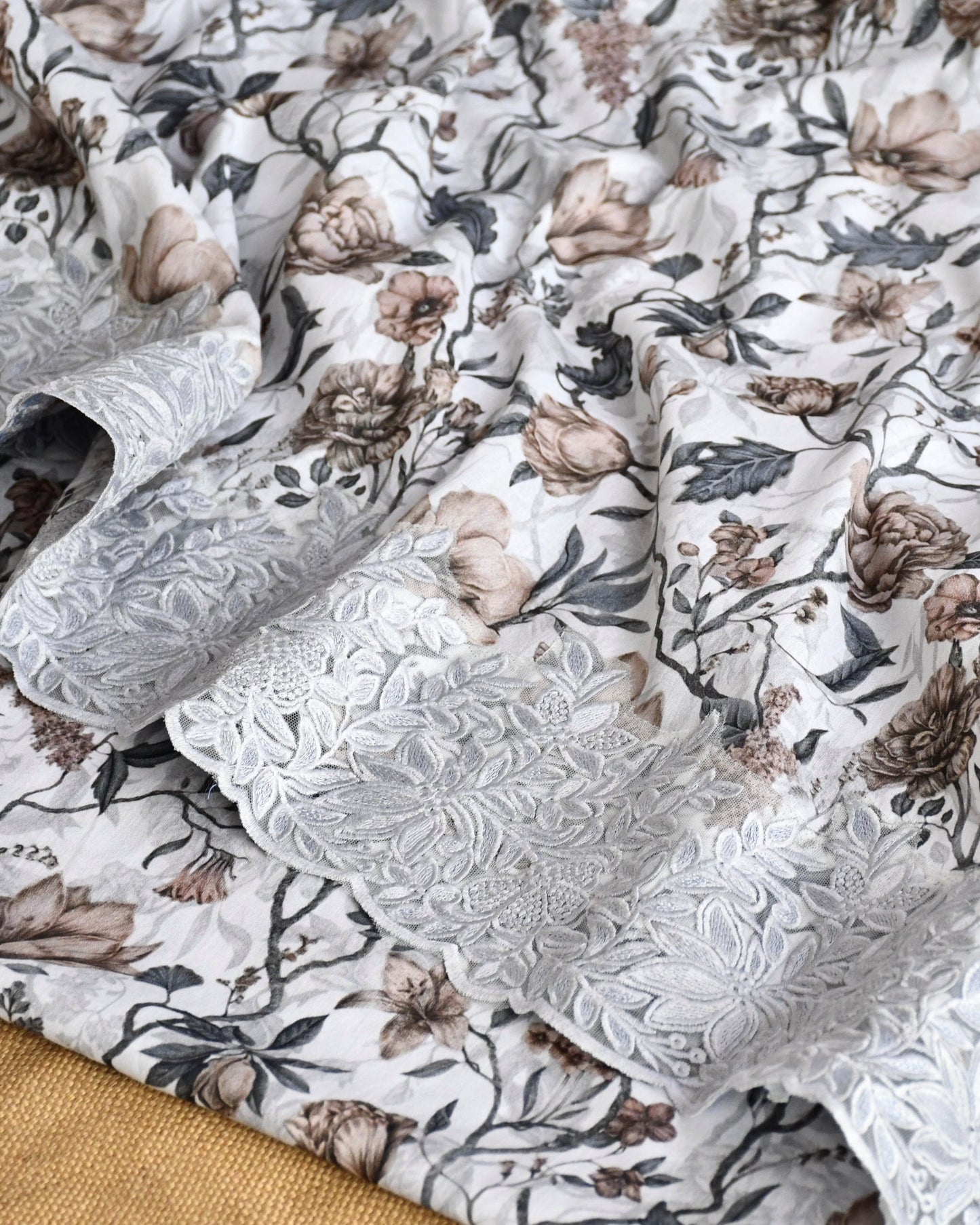 Jamdani Floral Weave Unstitched Suit