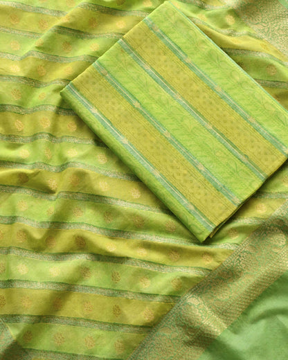 Pure  Silk Zari work Unstitched Suit