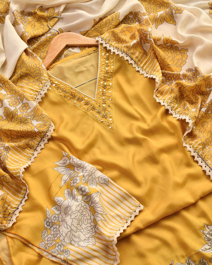 Pure Muslin Unstitched suit