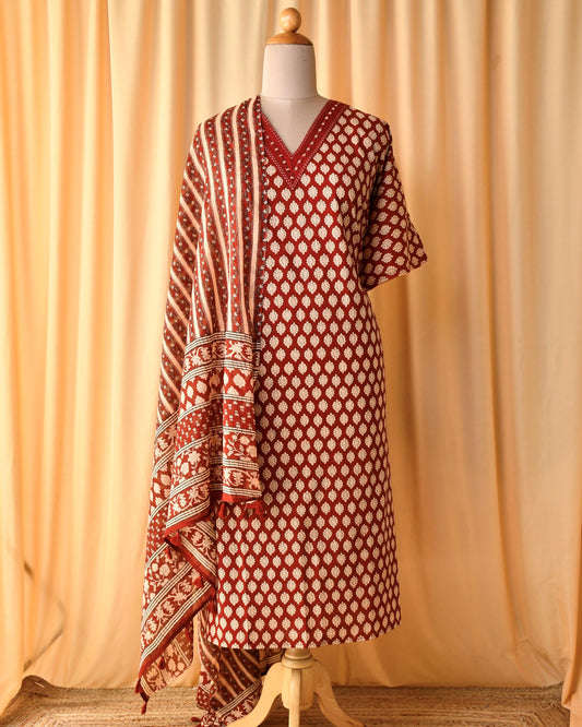 Mul Cotton Unstitched  Suit Sets