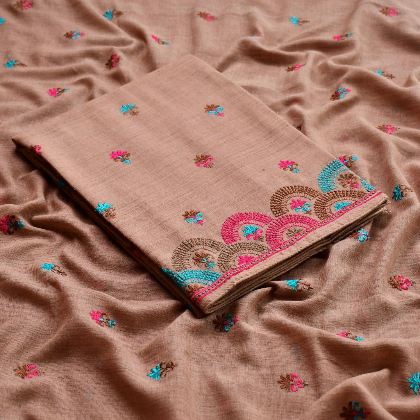 Pure Linen Embroidered Unstitched Suit