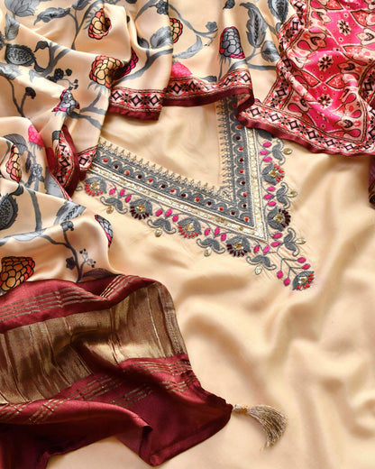 Pure Muslin Unstitched suit