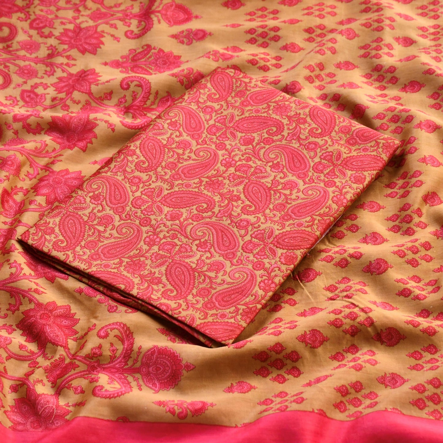 Pure Mul chanderi Unstitched Suit