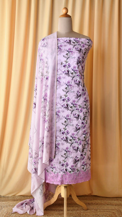 Maheshwari Silk Embroidered Unstitched Sui