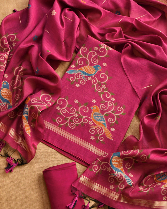 Jamdani Weaving Unstitched Suit Set
