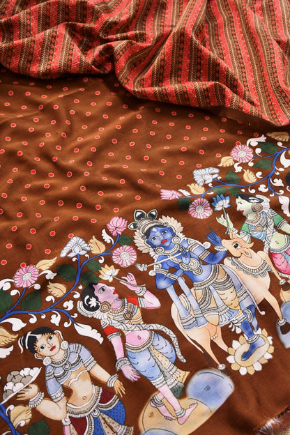 Pure Maheshwari silk  Unstitched Suit