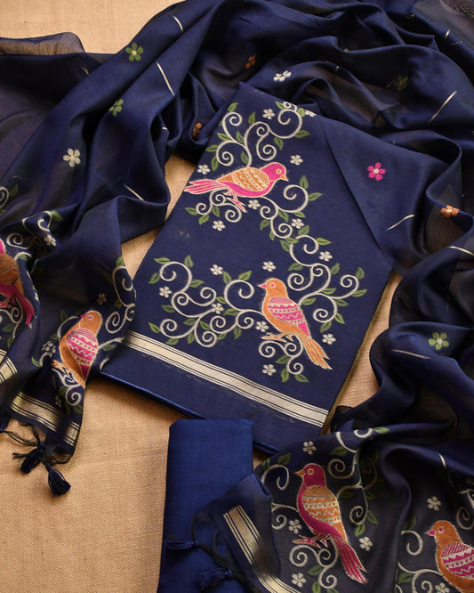 Jamdani Weaving Unstitched Suit Set