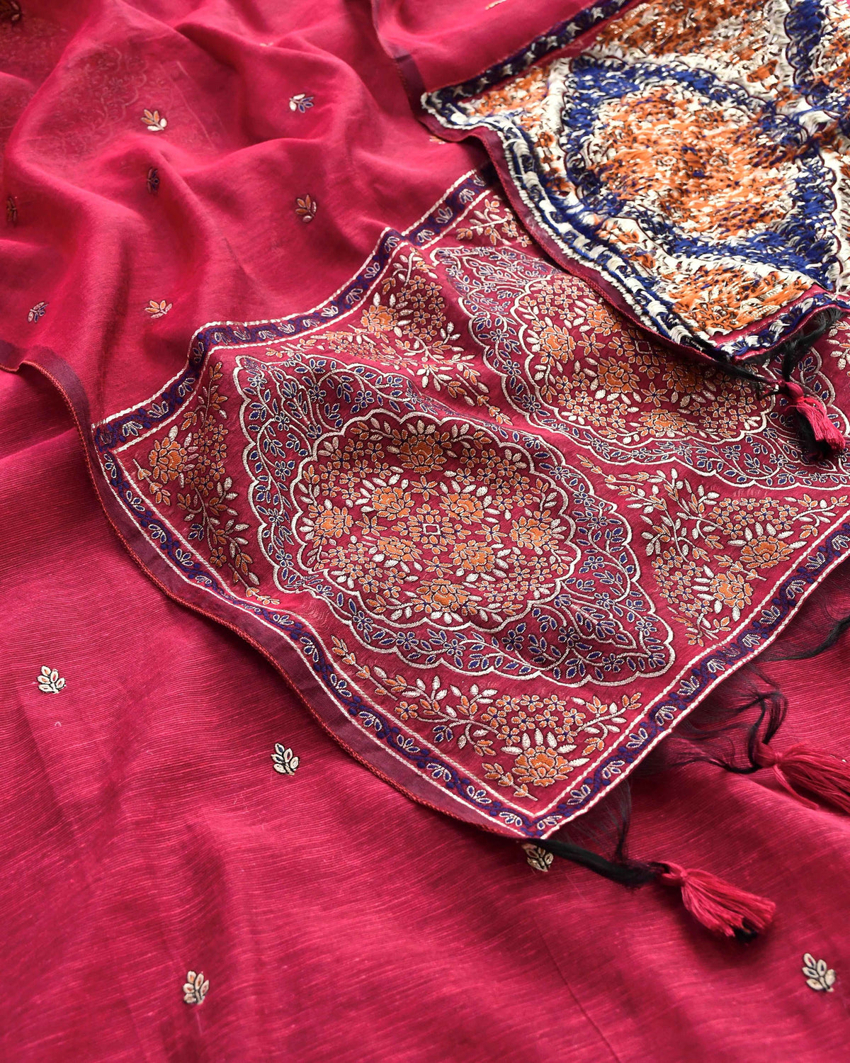 Premium Handloom Chanderi Jamawar Weaving Unstitched Suit