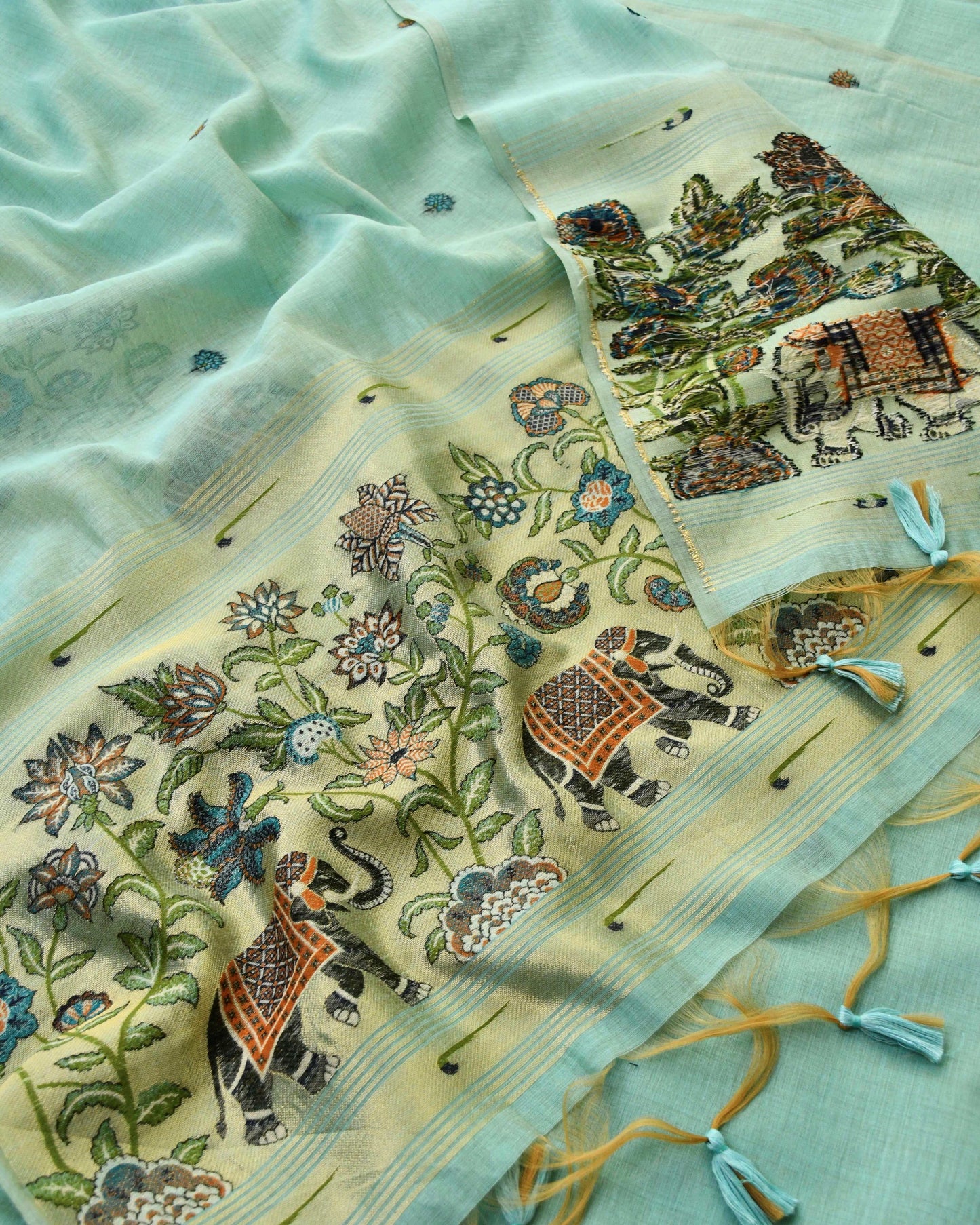 Premium Jamdani Weave Unstitched Suit Set with Dupatta
